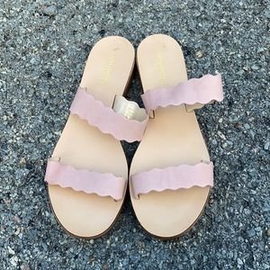 light pink slide on dress shoes